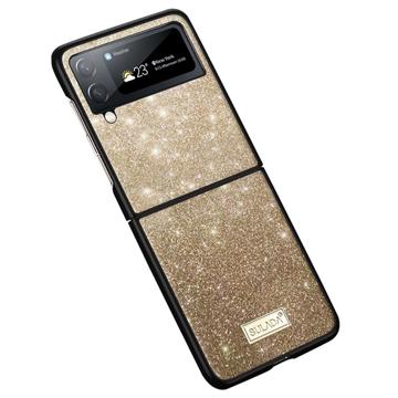 Coque Hybride Samsung Galaxy Z Flip4 Sulada Celebrity - Doré