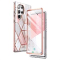 Coque Hybride Samsung Galaxy S22 Ultra 5G Supcase Cosmo - Marbre Rose
