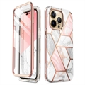 Coque Hybride iPhone 14 Pro Supcase Cosmo - Marbre Rose