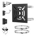 Support de caméra de surveillance avec pince pour poteau - Noir