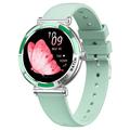 Montre connectée T9 avec capteur de fréquence cardiaque pour femme - 1.27" - Argent