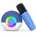 T97 Microphone Karaoké pour enfants avec haut-parleur et caisson de basse Bluetooth - Bleu