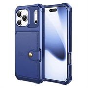 Coque iPhone 17 Pro en TPU avec Porte-Cartes - Bleue