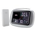 Station météo sans fil couleur TS-77 avec réveil - Argent