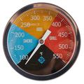 Thermomètre bimétallique pour barbecue TS-BX65 avec zones identifiées par des couleurs