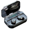 Écouteurs TWS avec Boîtier de Charge LED M7S - IPX7, Bluetooth 5.0 (Emballage ouvert - Acceptable) - Noir
