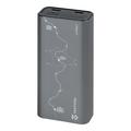 Chargeur portable Tactical Squad de 10000mAh avec recharge rapide - Gris