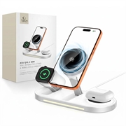Chargeur MagSafe 3-en-1 Tech-Protect A51 ArcticBoost avec refroidissement actif - 25W Qi 2.2 - Blanc