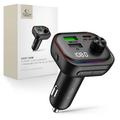 Chargeur de voiture Tech-Protect CC07 à 3 ports 54W avec émetteur FM Bluetooth - Noir