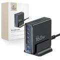 Chargeur de bureau Tech-Protect DC160W à 6 ports GaN - 160W - Noir