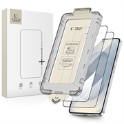 Protecteur d'écran Samsung Galaxy S26+ Tech-Protect Quick Set+ 2-Pack - Bord noir