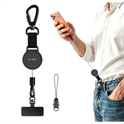 Support antivol pour téléphone Tech-Protect UrbanLoop avec câble en acier rétractable - Noir