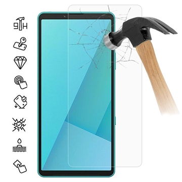 Protecteur d\'écran Sony Xperia 10 VII en verre trempé - 9H - Case Friendly - Transparente