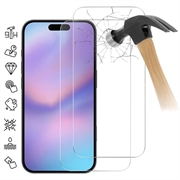 Protecteur d'écran iPhone 17 Pro en verre trempé - 9H - Case Friendly - 2 Pcs. - Transparente