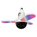 Lampe d'ambiance LED pliable à trois feuilles pour plafond avec haut-parleur Bluetooth - Ciel étoilé