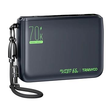 Tranyoo T-L7 70000mAh Power Bank - 65W PD, 2x USB-A, 2x USB-C - Noir