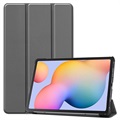 Étui à Rabat Samsung Galaxy Tab S6 Lite - Série Tri-Fold - Gris