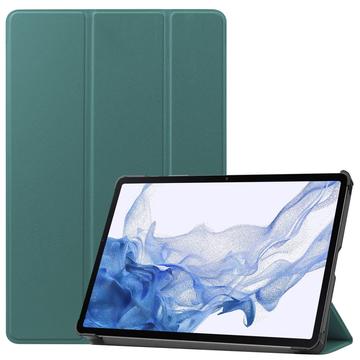 Étui à Rabat Smart Samsung Galaxy Tab S8 - Série Tri-Fold - Vert noirâtre