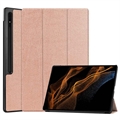 Étui à Rabat Smart Samsung Galaxy Tab S9 Ultra - Série Tri-Fold - Rose Doré