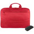 Ensemble Tucano Idea sacoche pour ordinateur portable 15.6" avec souris sans fil - Rouge
