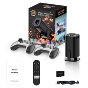 Mini-projecteur intelligent et console de jeux rétro U1 - Android 14, plus de 36 000 jeux - Noir