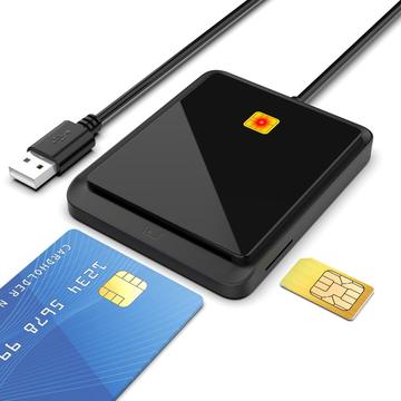 Lecteur de cartes à puce USB 2.0 - SIM, ID, carte bancaire