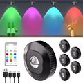 Lumières d'ambiance RGB rechargeables par USB avec télécommande - 6 Pcs.