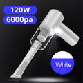 Aspirateur de voiture sans fil rechargeable par USB 6000Pa - Blanc