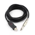 Câble USB vers jack 6.35mm pour guitare - 3m - Noir