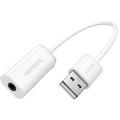 Adaptateur audio USB-A vers 3.5mm Ugreen US206 - Blanc