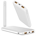 Batterie Externe Rapide Ultra-Fine QC3.0&PD USB-C - 10000mAh - Blanc