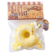 Jouet anti-stress ultra-doux en TPR - Beignet au fromage