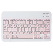 Clavier Bluetooth ultra-mince et silencieux pour PC, tablette, iPad, téléphone, TV - Rose