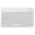 Clavier Bluetooth ultra-mince et silencieux pour PC, tablette, iPad, téléphone, TV - Blanc