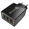 Chargeur de Voyage USB Rapide Universel 3 ports avec QC3.0 - 18W