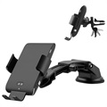 Support Voiture / Chargeur Sans Fil Universel avec Commande Vocale - 10W - Noir