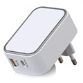 Chargeur Secteur Rapide Universel - QC3.0, PD3.0 - 18W - Blanc