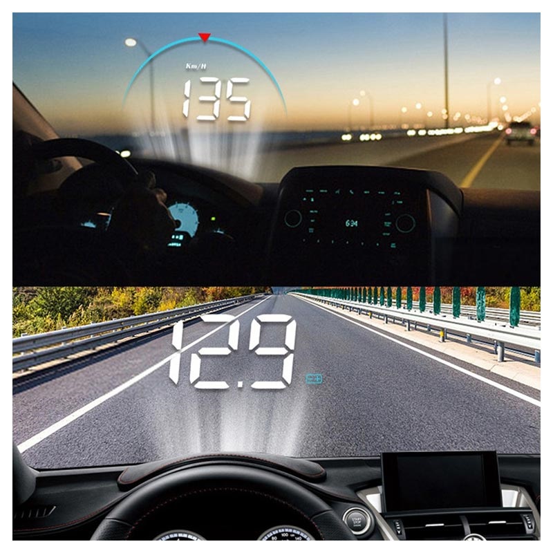 compteur de vitesse de tableau de bord de voiture, tachymètre, indicateurs  LED numériques pour la température
