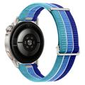 Bracelet de montre universel en nylon avec fermeture rapide Magic Tape, 18mm - Bleu île
