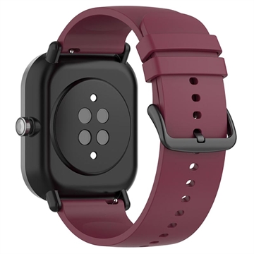 Bracelet Universel en Silicone pour Smartwatch - 22mm - Vin Rouge