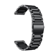 Bracelet Universel en Acier Inoxydable pour Smartwatch - 22mm - Noir