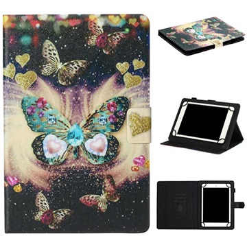 Étui à Rabat Universel Stylish Series pour Tablettes - 8" - Papillons
