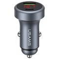 Usams CC327 C44 Chargeur de voiture à double port 45W avec affichage de la tension