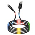 Câble USB 2.0 / MicroUSB Usams US-SJ288 Dancing LED - 1m - Noir