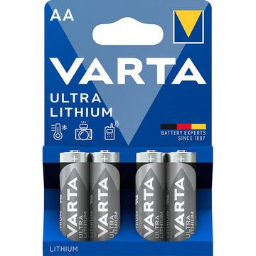 Batterie Varta Ultra Lithium L91/AA - 4 pièces