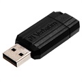 Clé USB Verbatim PinStripe 64Go - Noire