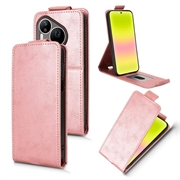 Étui à rabat vertical Huawei Pura 90 Pro Max avec support - Rose Doré