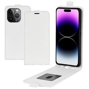 Étui à Rabat iPhone 15 Pro avec Porte-Cartes - Blanc