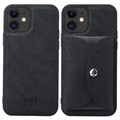 Coque iPhone 12/12 Pro Vili T avec Portefeuille Magnétique - Noire