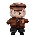 Ensemble Vintage Aviator Style pour Poupée Labubu 17cm - 5 Pcs. - Café